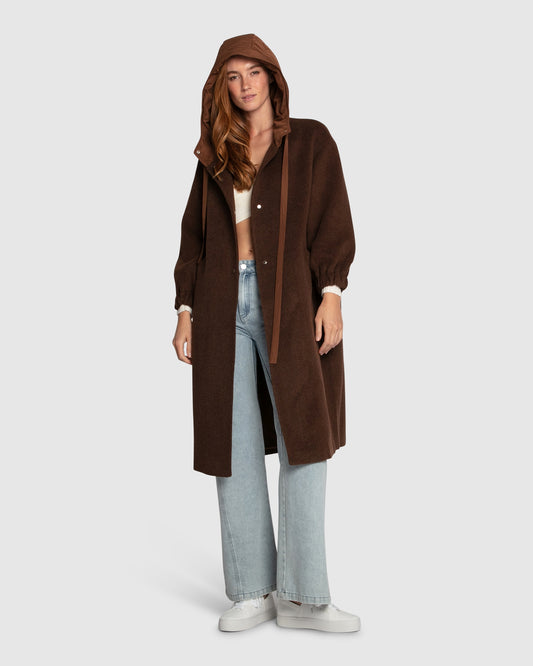 Fantasy Land Wool Blend Coat - Brown