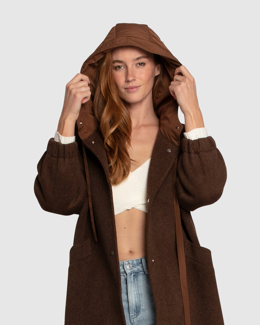 Fantasy Land Wool Blend Coat - Brown