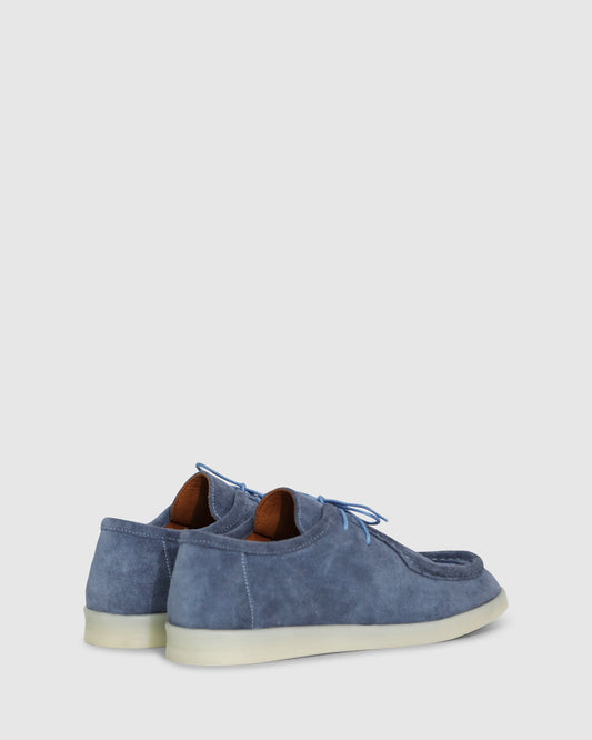 Stonewash Blue Heatwave Suede Boat Shoes with relaxed, versatile styling for casual outfits - alternate view