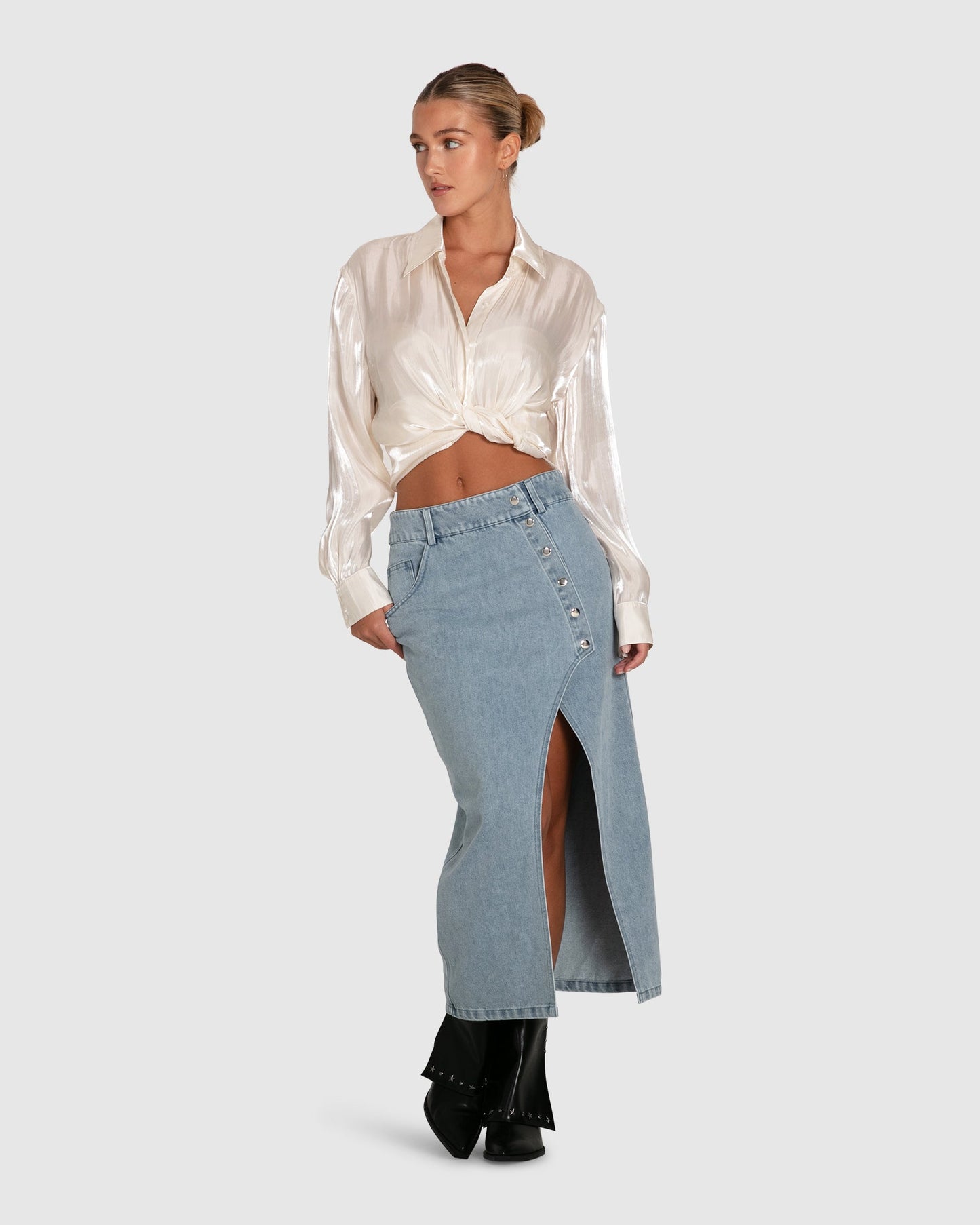 Back To You Iridescent Shirt - White