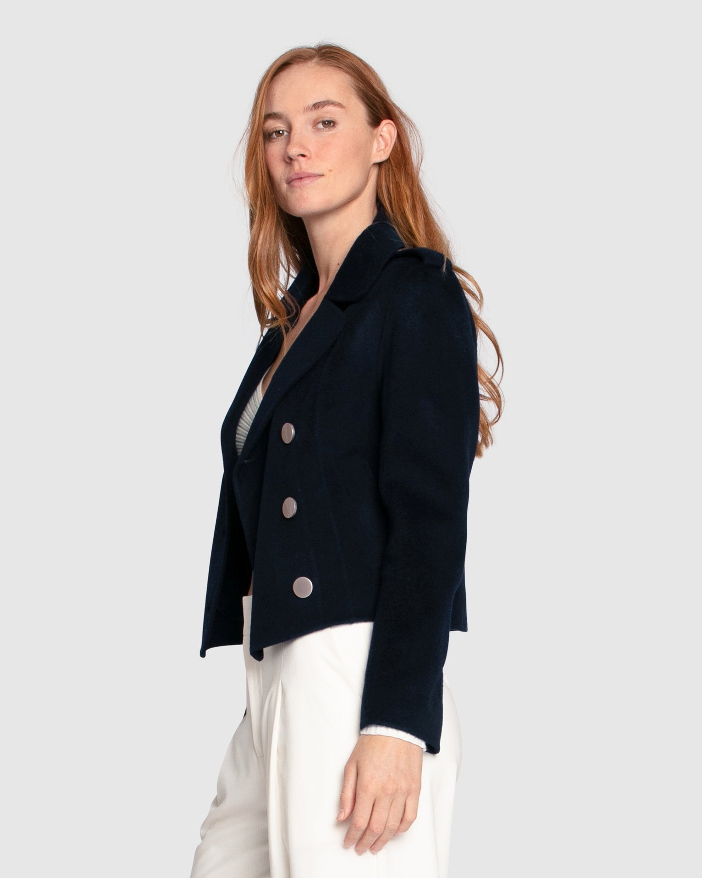Love Me Now Wool Blend Coat - Navy