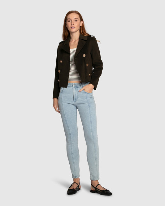Love Me Now Wool Blend Coat - Military