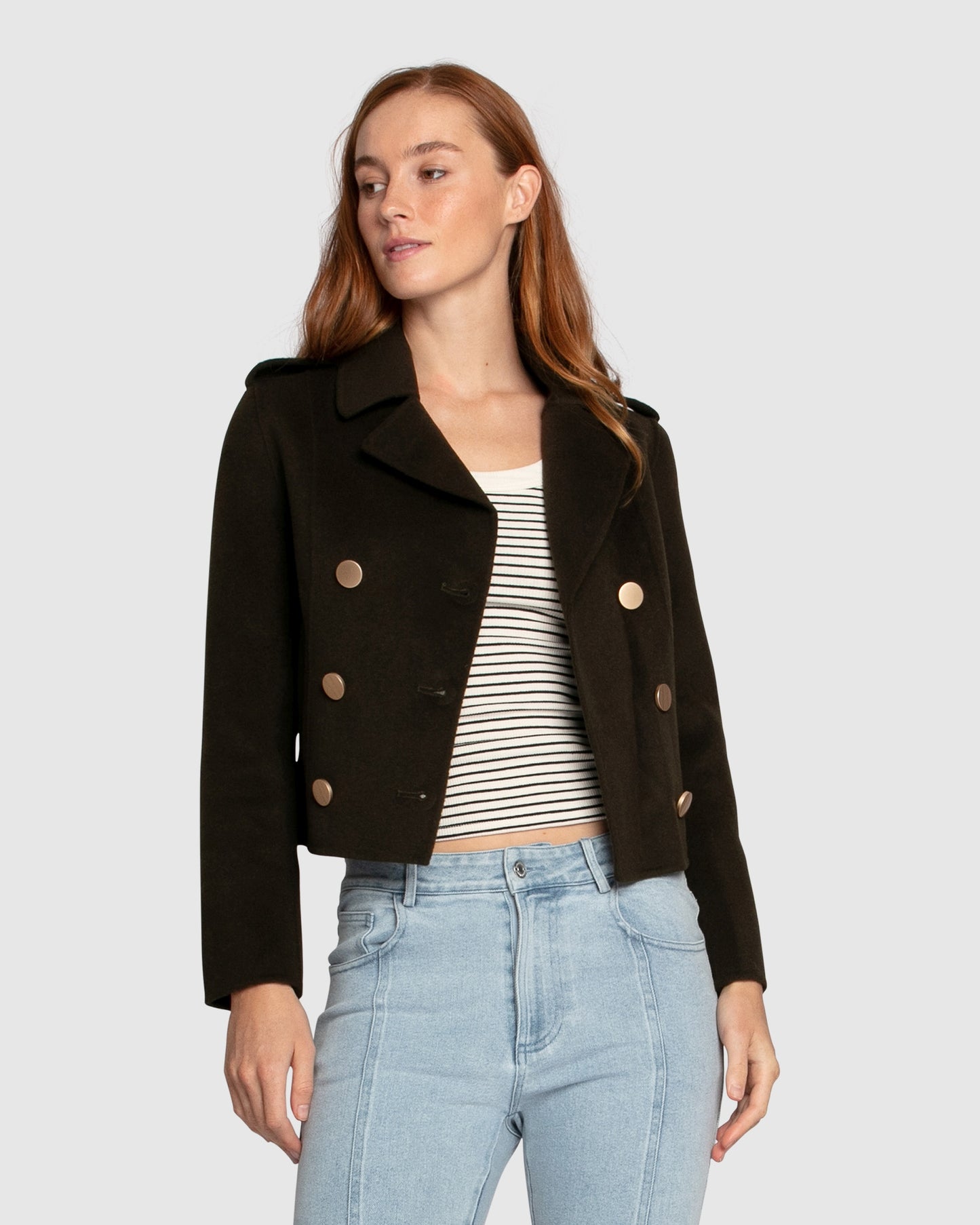 Love Me Now Wool Blend Coat - Military