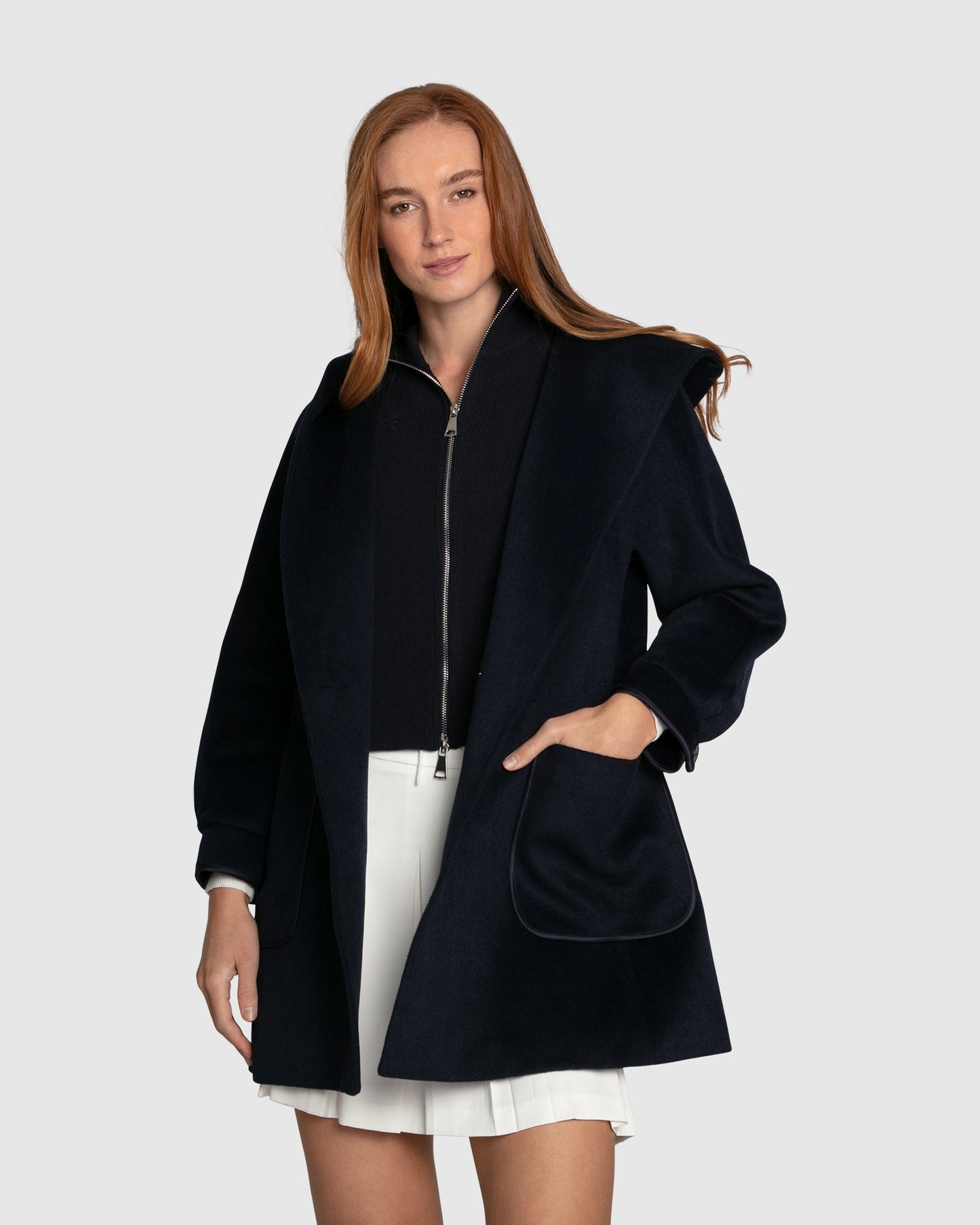 Next To You Coat Wool Blend - Navy