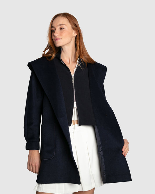 Next To You Coat Wool Blend - Navy