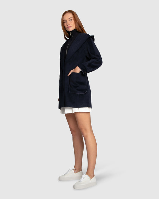 Next To You Coat Wool Blend - Navy