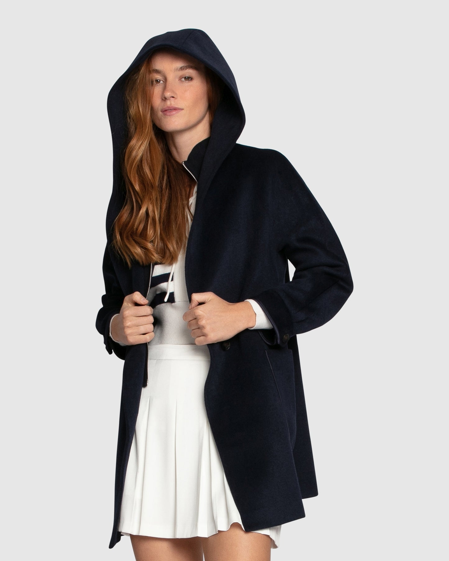 Next To You Coat Wool Blend - Navy
