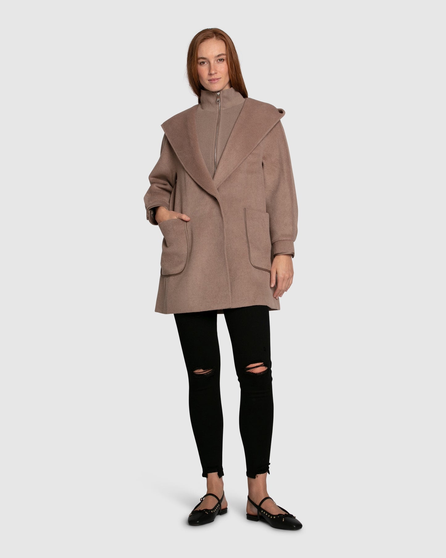Next To You Wool Blend Coat - Brown