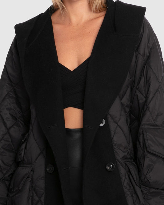 Only You Quilted Utility Jacket - Black