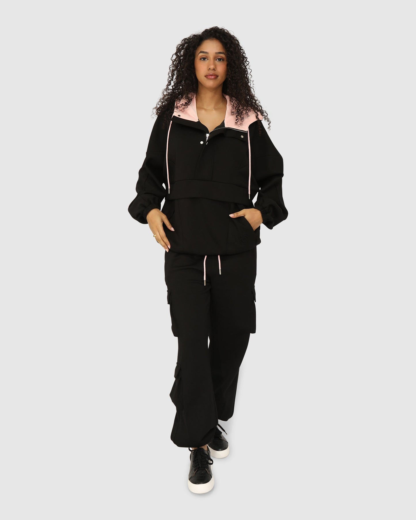 Perfect Match Cargo Trackpants - Black