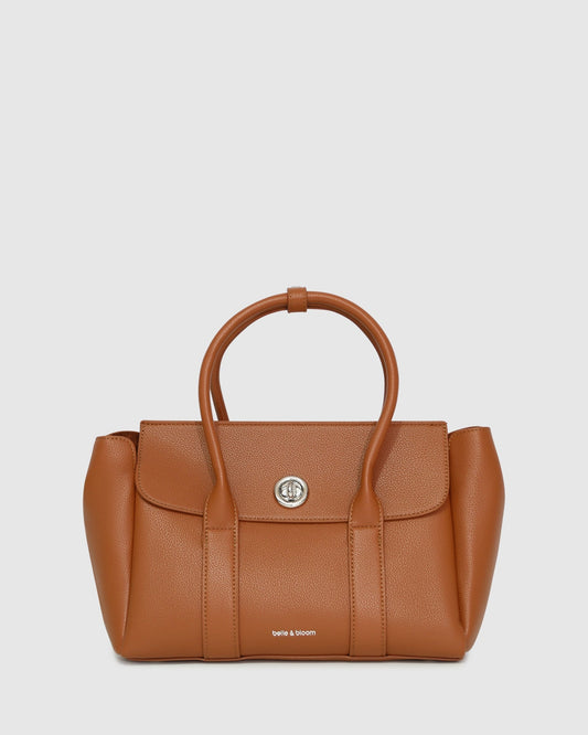 Tan The Regent PU Bag with adjustable straps - alternate view