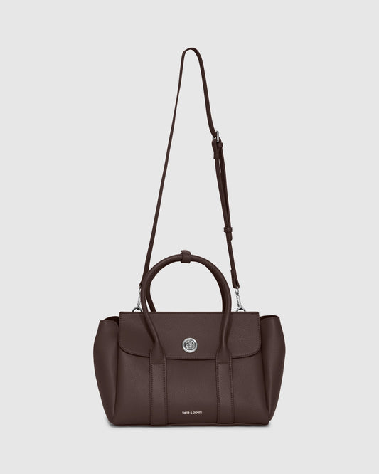 Chocolate The Regent PU Bag with adjustable straps - alternate view