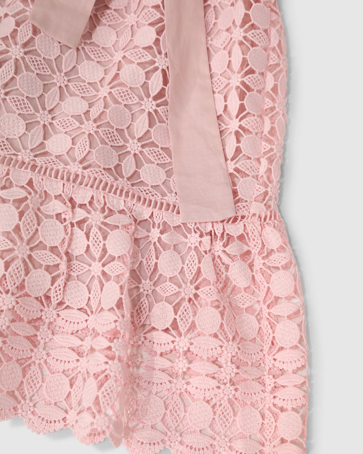 Rosy Mini Lace Dress - Dusty Rose