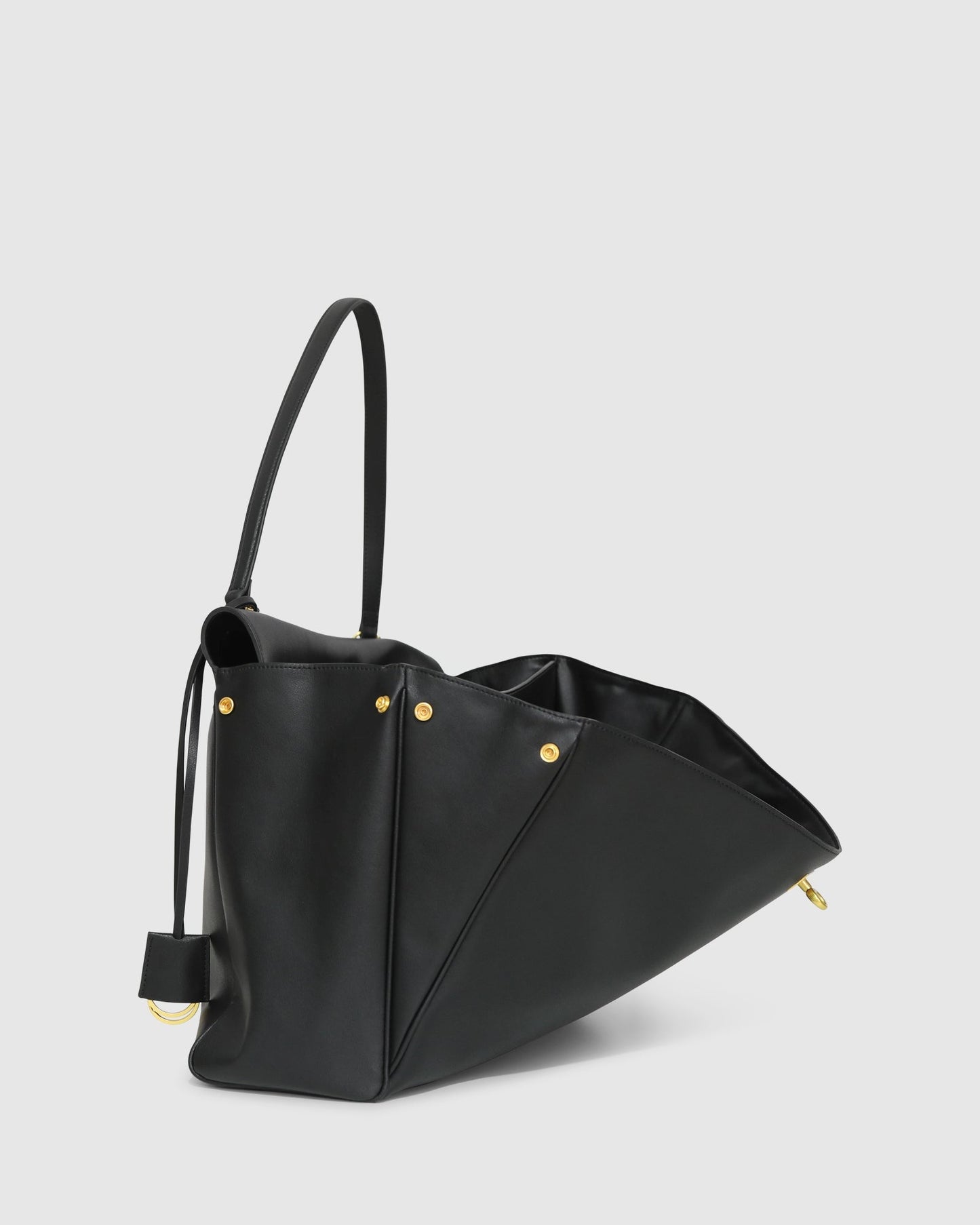 Skyfall Leather Shoulder Bag - Black