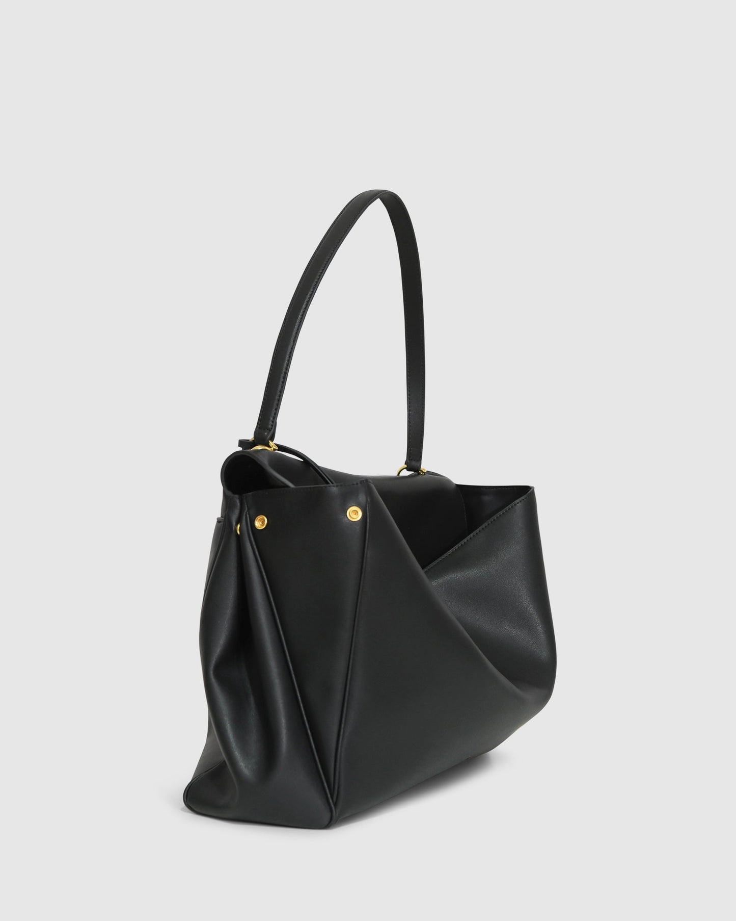 Skyfall Leather Shoulder Bag - Black