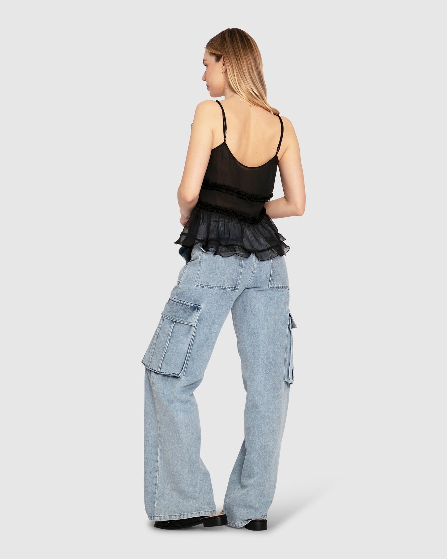 Southern Nights Cargo Jean - Stonewash