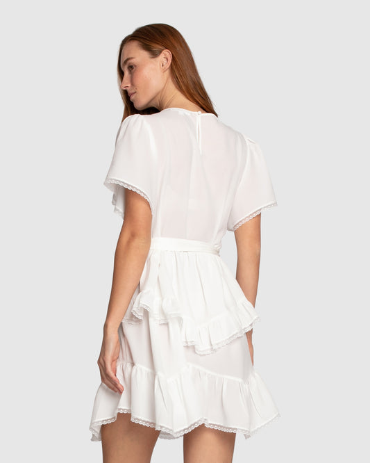 The Softest Spell Ruffle Mini Dress - Off White