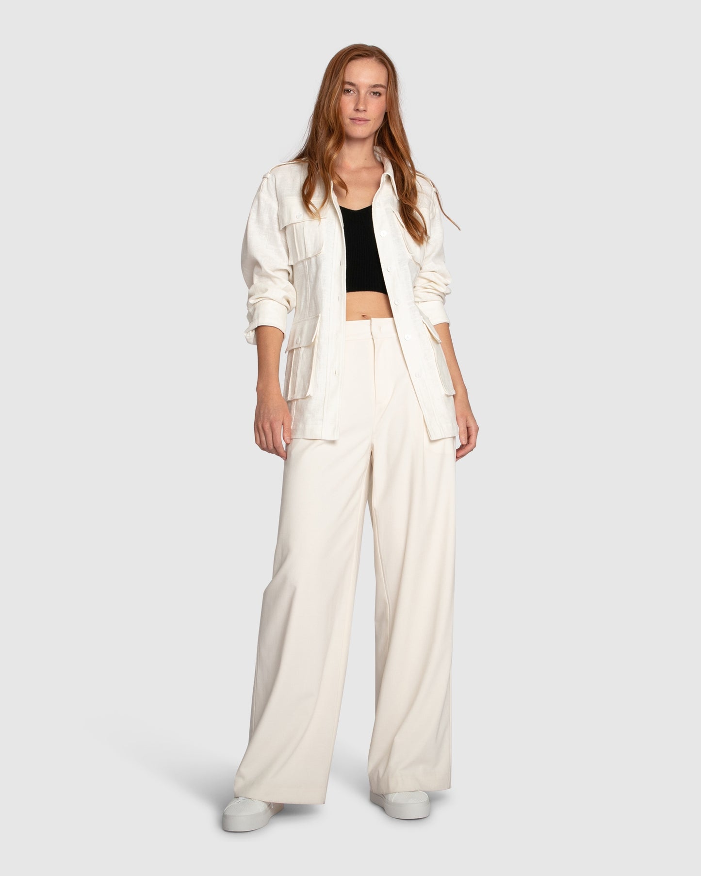 Still Storm Belted Safari Jacket - Cream
