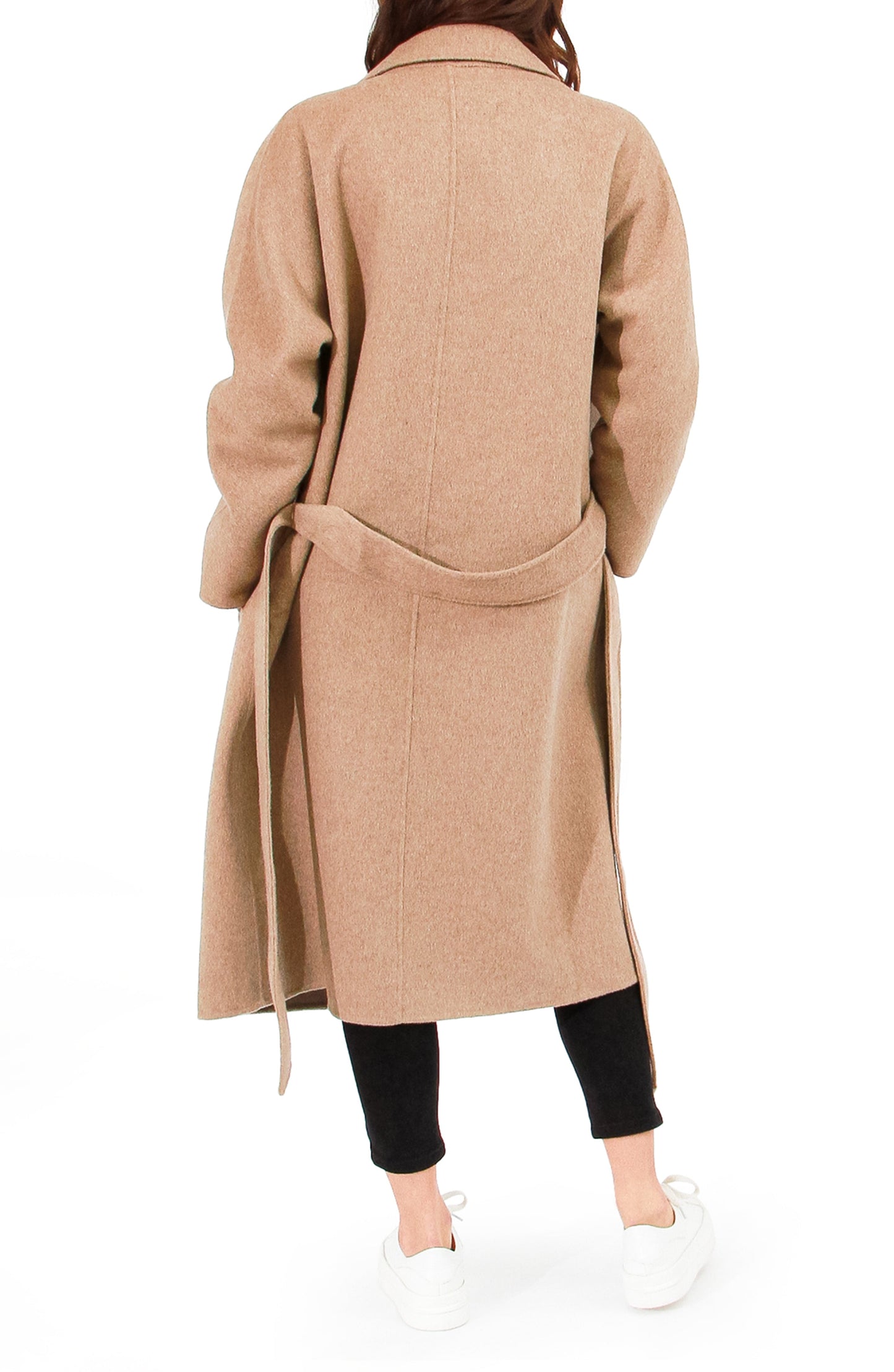 Standing Still Wool Blend Belted Coat - Oat