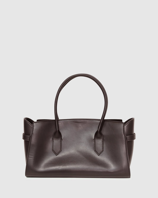 Chocolate Stream Tote PU Bag with top handle - alternate view