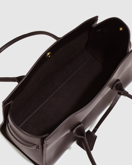 Chocolate Stream Tote PU Bag with handle drop 20cm - alternate view