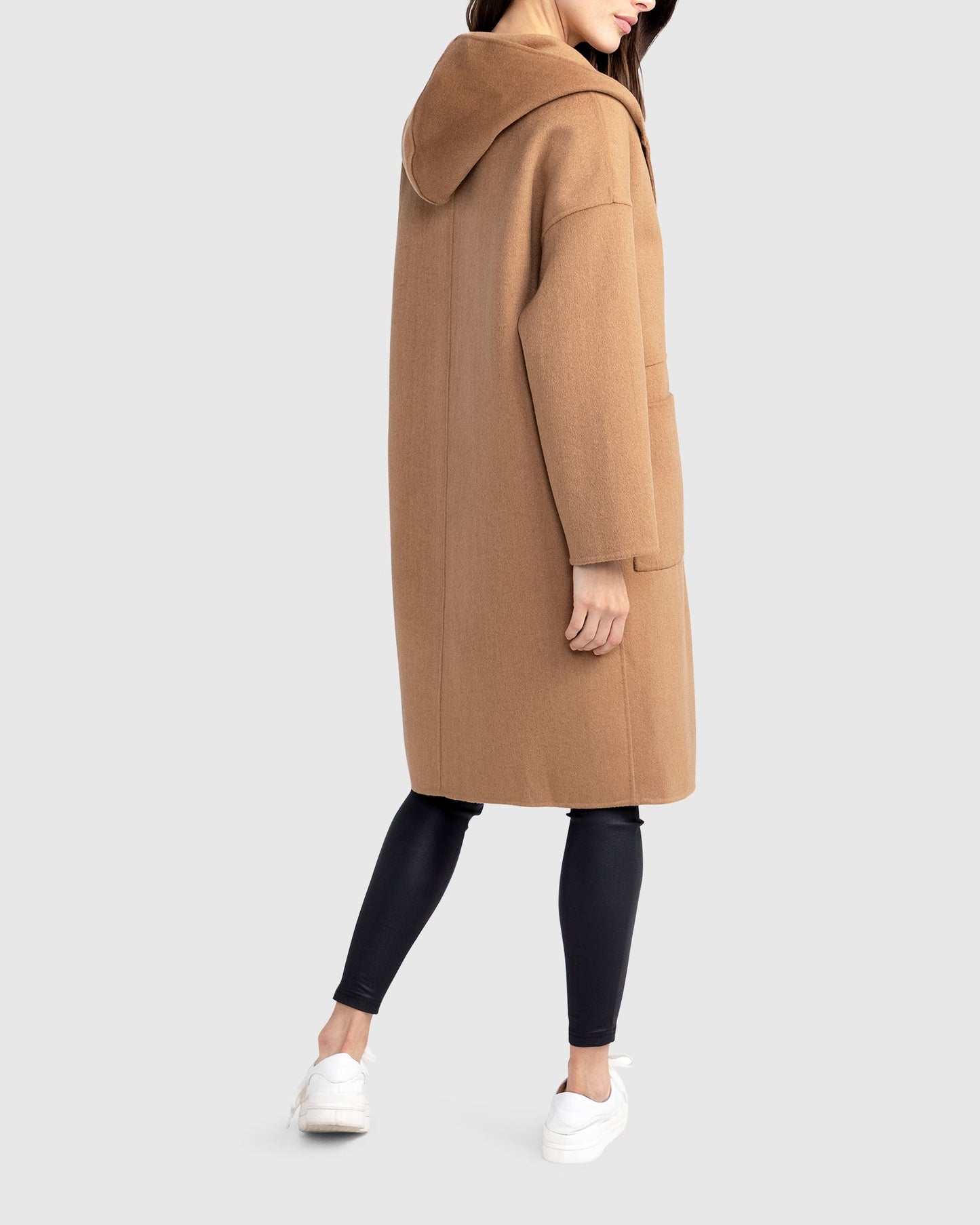 Sunday Morning Wool Blend Hooded Coat - Camel