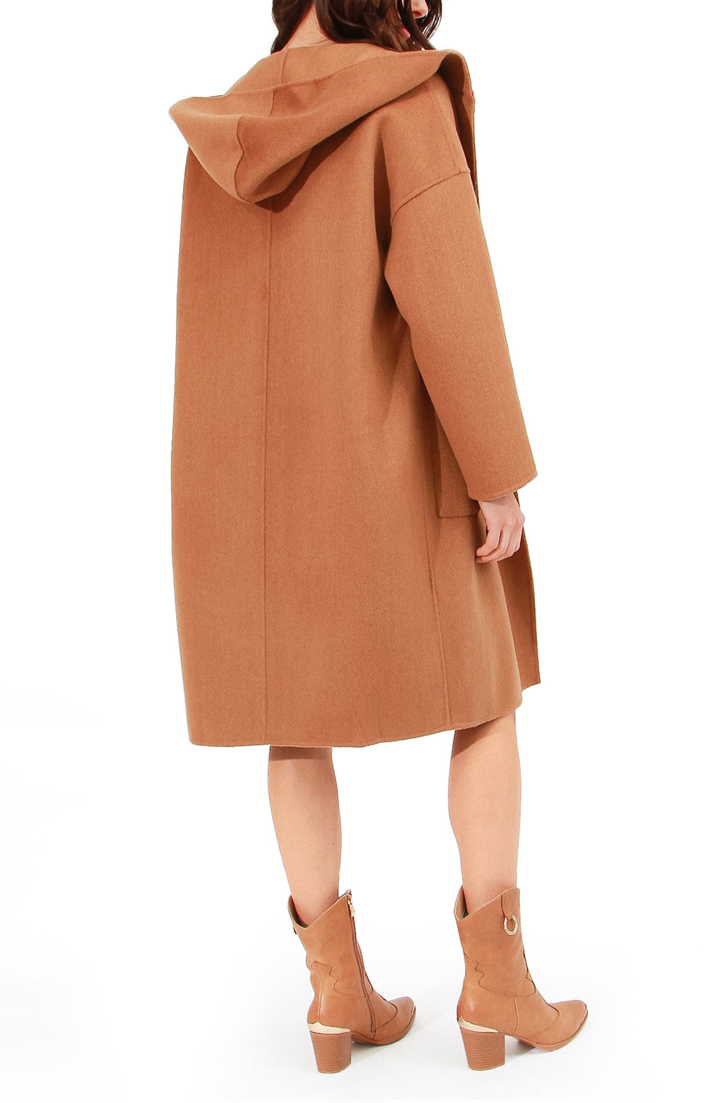 Sunday Morning Wool Blend Hooded Coat - Camel