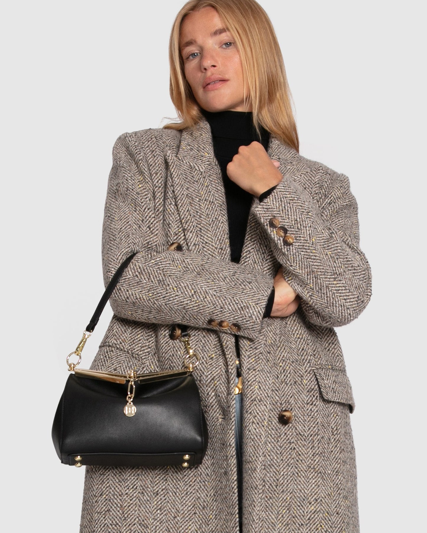 Wherever I Go Wool Blend Tweed Coat - Brown