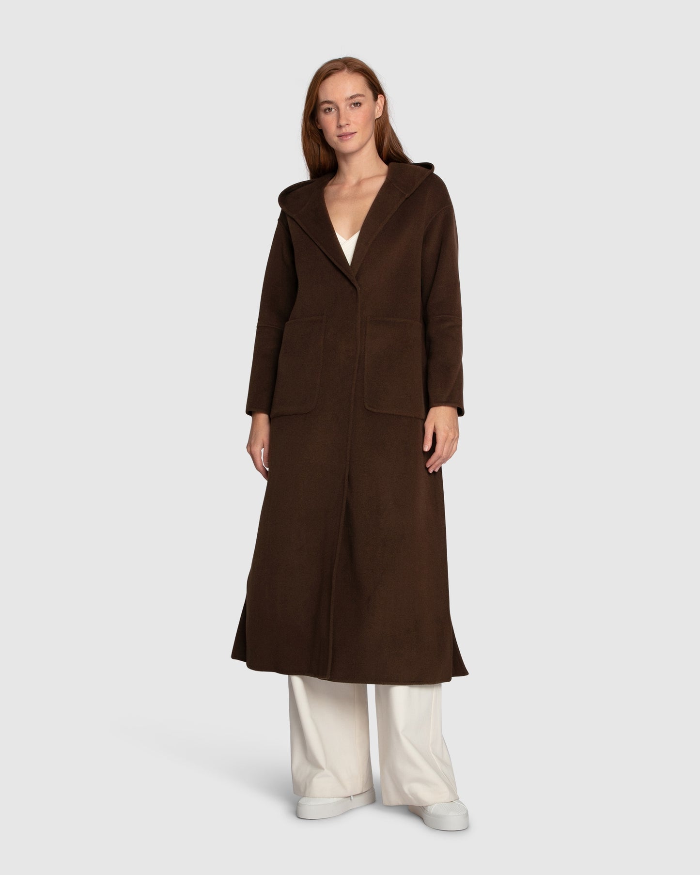 Walk My Way Wool Blend Oversized Maxi Coat - Brown