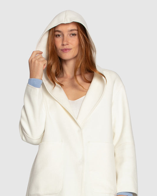 Walk My Way Wool Blend Oversized Maxi Coat - Cream