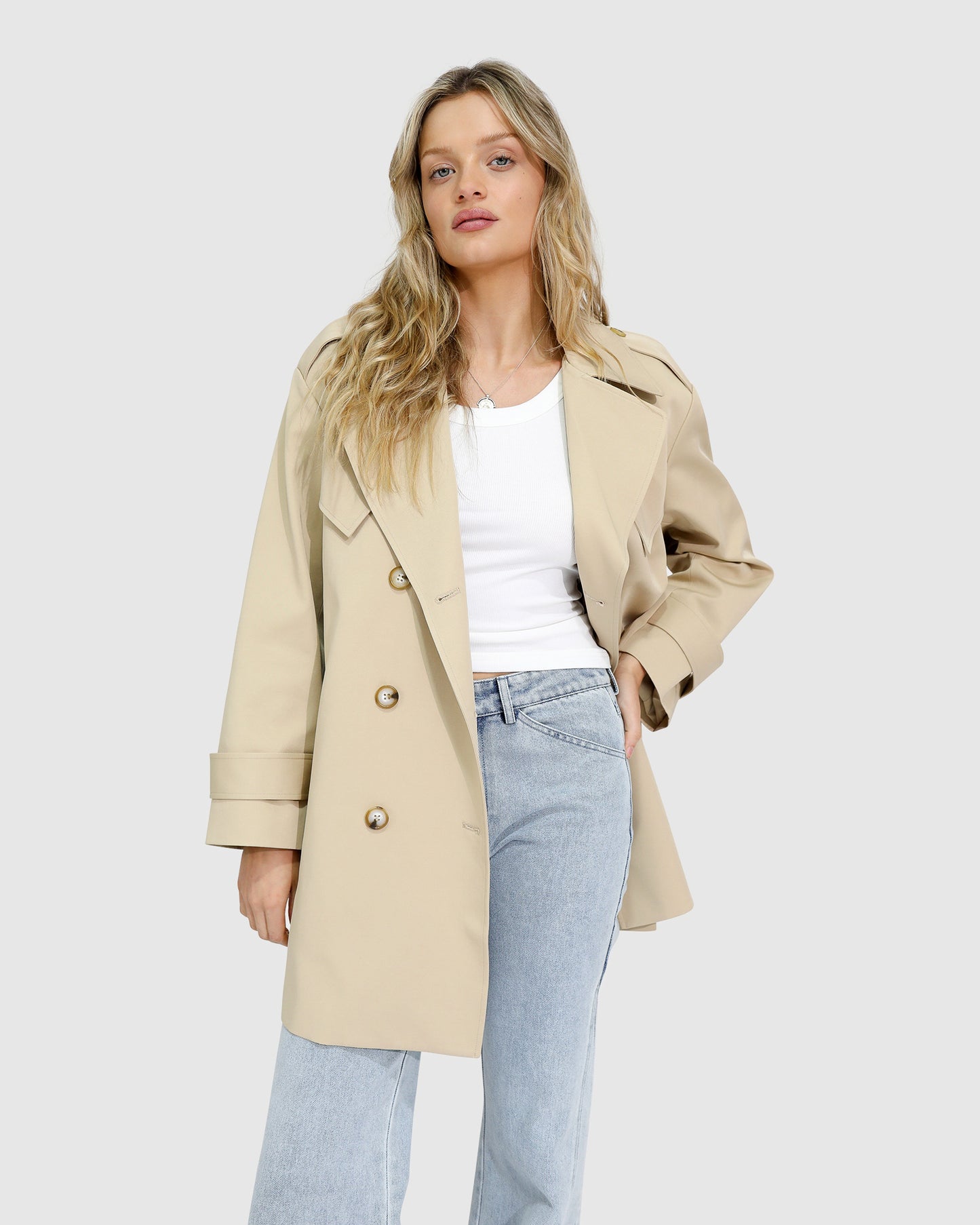 Whispers of Verona Trench Coat - Light Camel