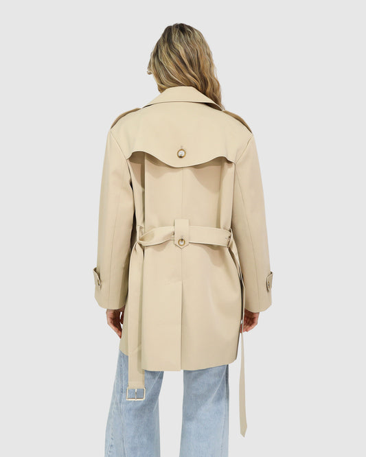 Whispers of Verona Trench Coat - Light Camel