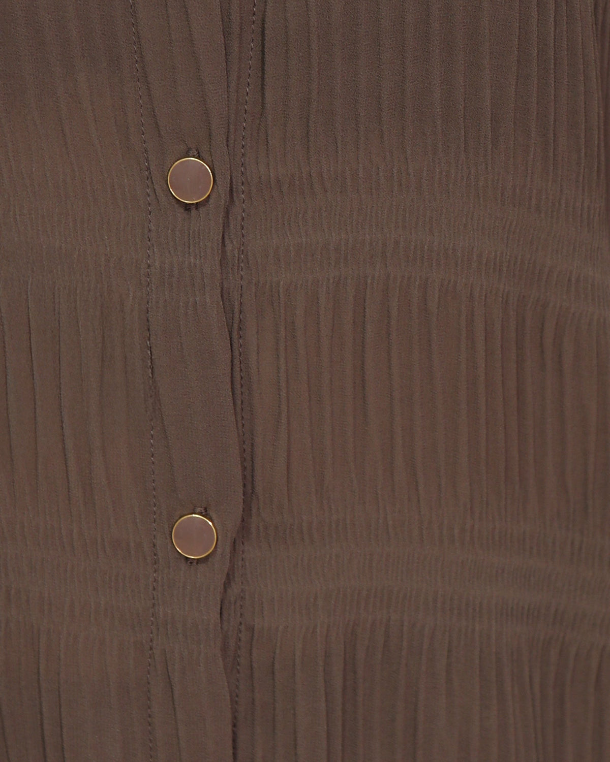Chocolate Yoko Shirred Chiffon Blouse with pleated detailing - alternate view
